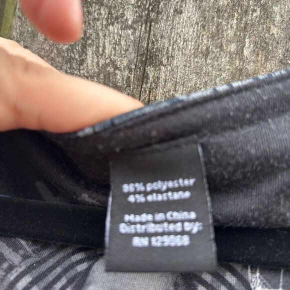 Desigual Printed Black Gray Bodycon Dress Medium - Picture 5 of 7